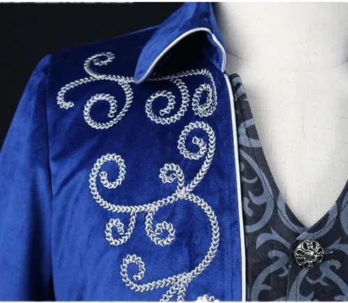 Vista 4 de Crubelon - Chaqueta steampunk vintage para hombre, estilo gótico, victoriano, uniforme de Halloween