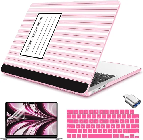 Vista 47 de Teryeefi Funda rígida para MacBook Air M3, M2, M4, MacBook Air de 13 pulgadas 2025, 2024, 2023, 2022, versión A3240, A3113, A2681, carcasa rígida