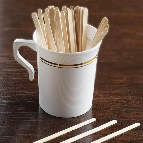 Vista 5 de Efavormart - Paquete de 5000 agitadores de café desechables redondos clásicos de madera de abedul de 4 pulgadas