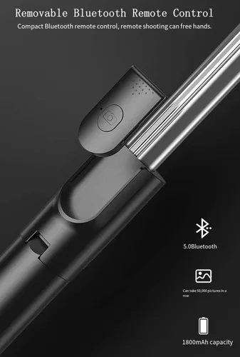 Vista 8 de Trípode para selfie, 3 en 1, extensible y portátil, para iPhone, con control remoto inalámbrico, compatible con iPhone 16, 15, 14, 13, 12, 11 Pro
