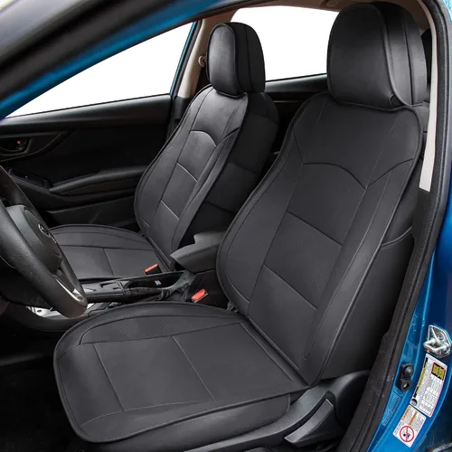Vista 5 de OASIS AUTO Fundas de asiento de ajuste personalizado para Impreza y Crosstrek 2012-2022, juego completo de protector interior de piel sintética