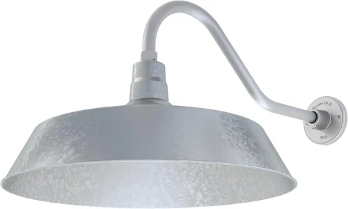 Vista 28 de 17 pulgadas. RLM Warehouse - Pantalla con brazo de cuello de cisne y bombilla Led A19 5000K de 9W