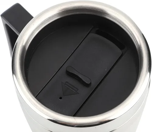 Vista 8 de Tiiyee Taza de calefacción para automóvil de 12 V, taza calentada para automóvil, acero inoxidable, hervidor eléctrico de viaje, calentador de agua