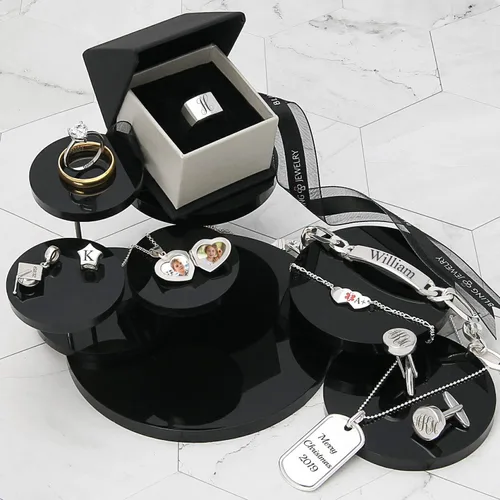Vista 8 de Pulsera de identificación médica grabable con forma de corazón ovalada o doble en blanco, para adolescentes, para él o ella, hijo e hija, plata