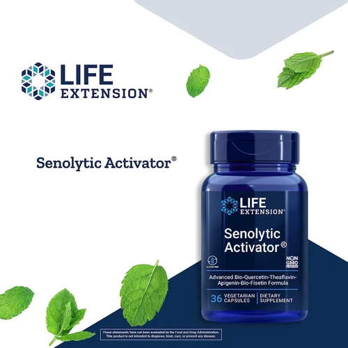 Vista 6 de Life Extension Regenerador celular NAD+, Resveratrol Elite, activador senolítico con quercetina, fisetina, teaflavinas para la salud celular, 30
