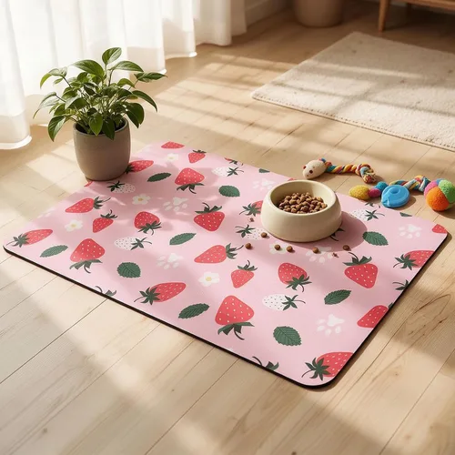 Vista 13 de KOOLTAIL Tapete de comida para perros de Halloween, tapete absorbente para alimentación de mascotas para cuencos de comida y agua, almohadilla