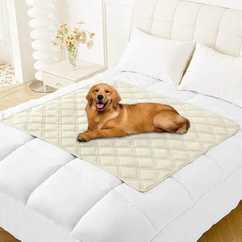 Vista 35 de Smiry Funda impermeable para cama de perro, manta reversible para mascotas para sofá Manta suave lavable para perro, funda a prueba de fugas