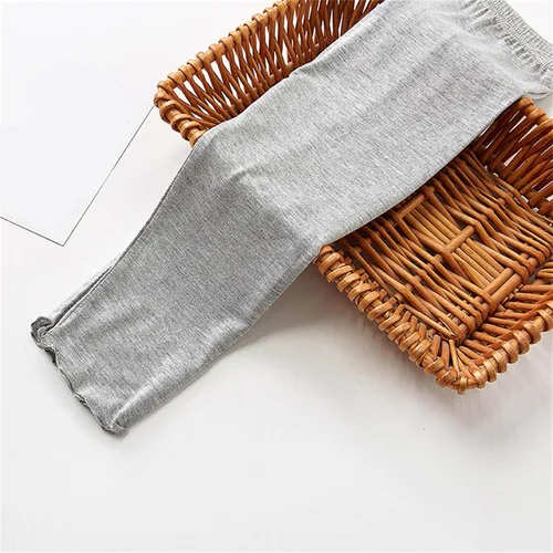 Vista 5 de Pantalones para niños pequeños y pantalones para niñas, holgados de color sólido, pantalón básico diario para niñas