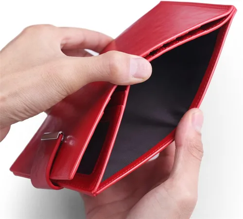 Vista 6 de JEEBURYEE Cartera larga con cremallera RFID de cuero genuino para mujer