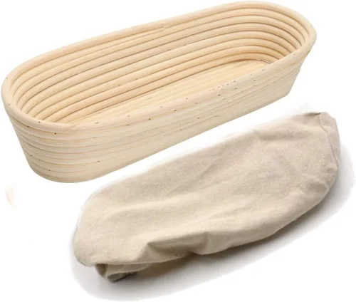 Vista 8 de Banneton - Cesta a prueba de pan, cesta a prueba de masa madre BetterJonny de 11 pulgadas de largo, ovalada, kit de iniciación de masa madre