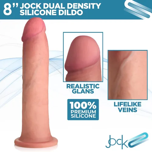 Vista 27 de CURVE TOYS Consolador Jock de doble densidad de 6 pulgadas para hombres, mujeres y parejas. Consolador de silicona de alta calidad ultra realista