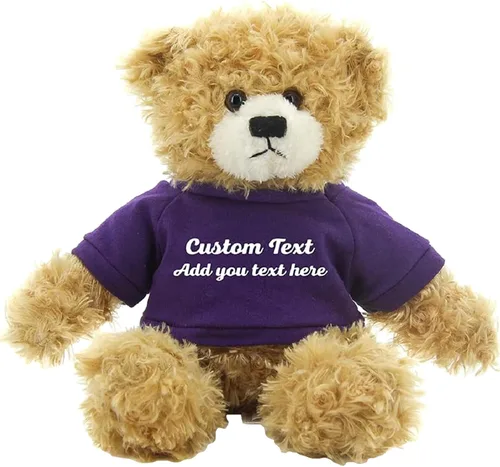 Vista 8 de Oso Brandon beige personalizado – Juguete de peluche personalizado de 12 pulgadas – Regalo perfecto de oso personalizado para graduación, San