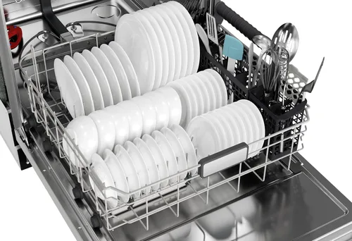 Vista 20 de Lavadora inteligente SHARP SDW6767HS. Funciona con Alexa. Incluye luces LED interiores, interior de acero inoxidable, secado con calor y asistencia