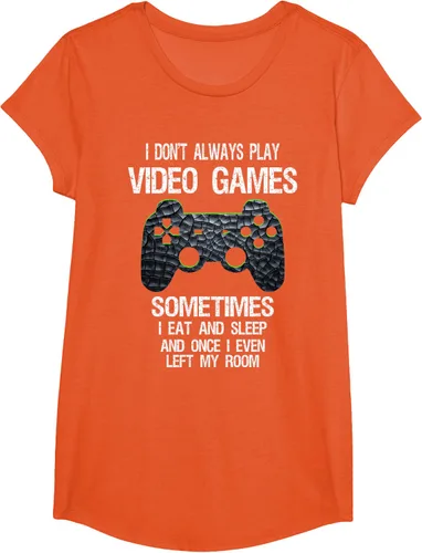 Vista 43 de Funny Gamer Video Games - Camiseta para niños y adolescentes, ajuste clásico, color negro, mezcla de algodón, Negro