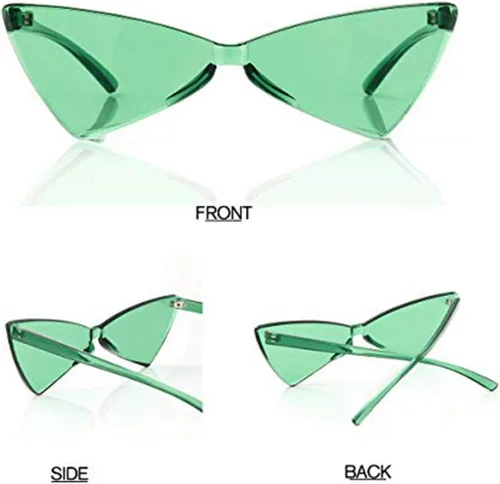 Vista 3 de OLIN Yoela Triangle Rimless Sunglasses One Piece Colored Transparent Sunglasses For Women and Men