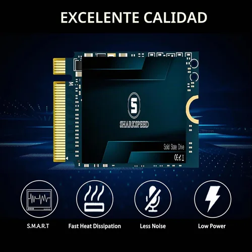 Vista 7 de SSD 256GB M.2 2230 NVMe PCIe Gen 3.0X4 unidad interna de estado sólido, compatible con Steam Deck, ROG Ally, Surface Pro, Ultrabook, laptop, PC