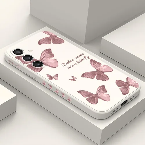Vista 31 de LEECG para Samsung Galaxy S24, funda con diseño de patrón floral creativo S24, protección contra caídas, suave, ultradelgada, resistente a los negro