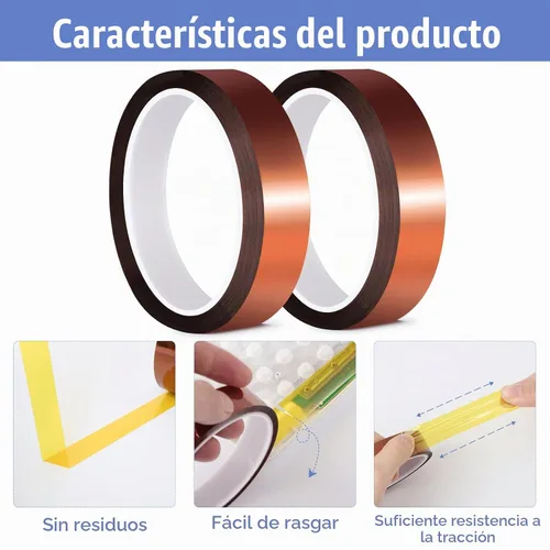 Vista 4 de 2 rollos de 20mm×25m (82 pies) Cinta de transferencia de calor Cinta resistente al calor Cinta de sublimación, Cinta de calor para sublimación