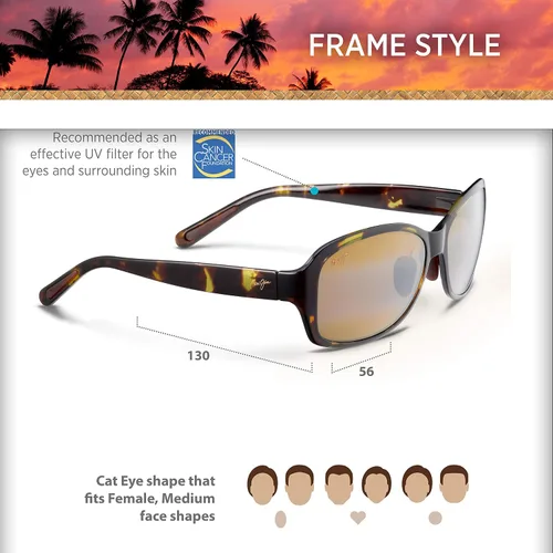 Vista 8 de Maui Jim Koki Beach - Lentes de sol polarizados de ajuste universal para mujer