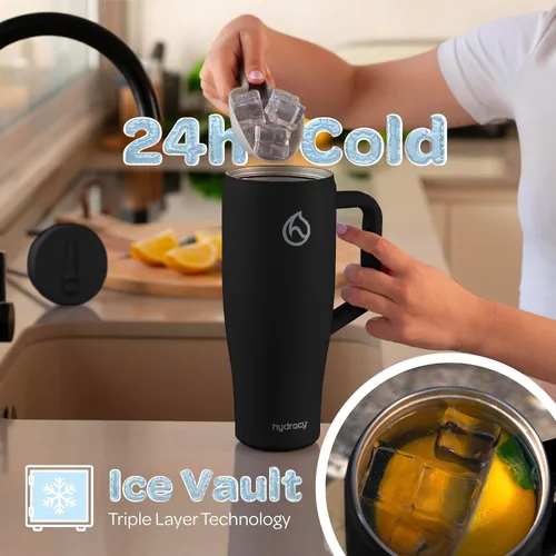 Vista 3 de Hydracy Botella de agua de 32 onzas + electrolitos en polvo, 30 varillas +