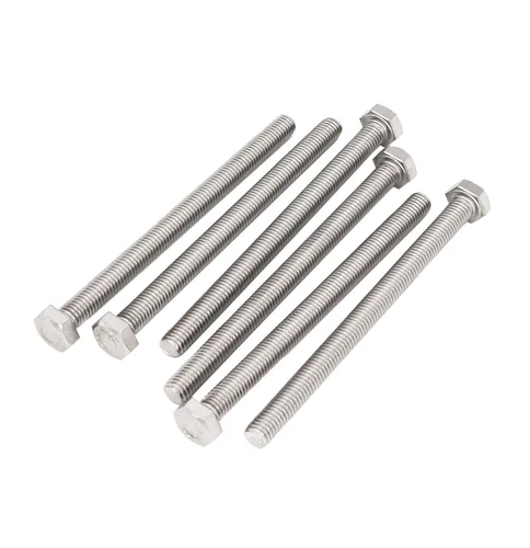 Vista 10 de 1 paquete M10 x 170mm Tornillos hexagonales pernos hexagonales con tuercas hexagonales M10 arandelas planas/arandelas de resorte de bloqueo