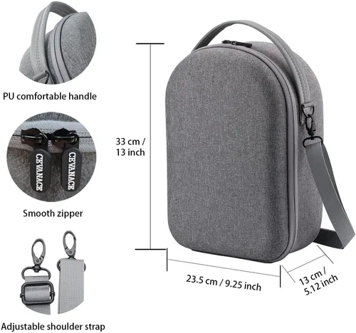 Vista 3 de CEVANACE Funda rígida de transporte para Oculus Quest 2, funda Oculus Quest 2, compatible con Oculus Quest 2 BasicElite Version VR Gaming