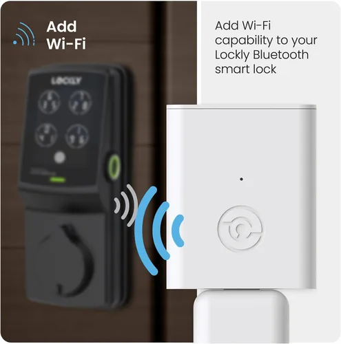 Vista 2 de Lockly Hub Wi-Fi Secure Link: controla tu Lockly Smart Lock desde cualquier lugar con notificaciones en tiempo real y control de voz