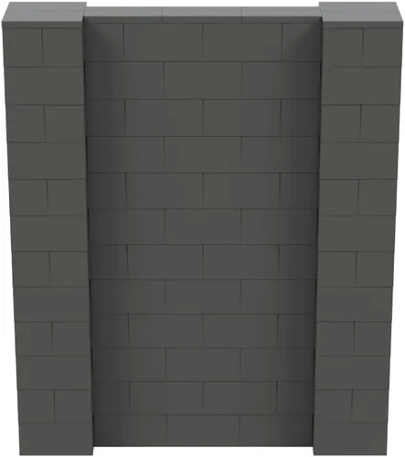 Vista 209 de EverBlock Kit de pared de 5 x 4 pies Bloques de construcción modulares Sistema de pared para edificios, pantallas y estructuras Divisor