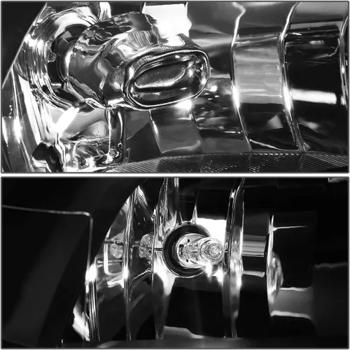 Vista 2 de DNA Motoring HL-OH-DR09QUA-BK-CL1 Reemplazo de faros delanteros de carcasa negra compatible con 10-18 Ram 1500-5500, compatible con modelos de faros
