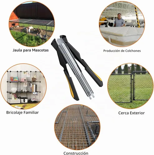 Vista 6 de Proster Juego de Alicates de Anillo de Cerdo con Carga de Resorte C7 - con 2500 piezas de anillos de cerdo de acero galvanizado de alimentación