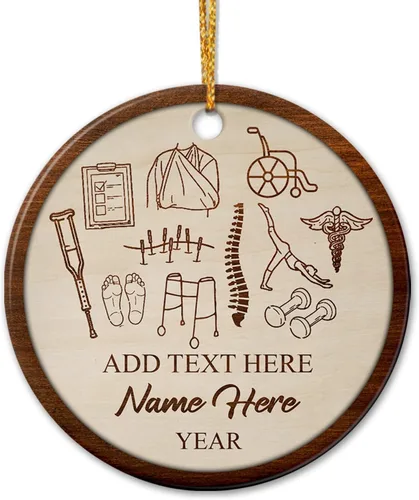 Vista 21 de Adorno de liniero de cerámica personalizado para Navidad 2025 – El favorito de Santa, primera Navidad como electricista, nombre personalizado