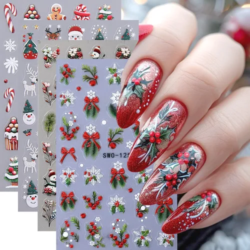 Vista 38 de 8 hojas de calcomanías de arte de uñas de conejo de Pascua, 3D, autoadhesivas, accesorios de arte de uñas, caricaturas, conejos, animales Colorido -1