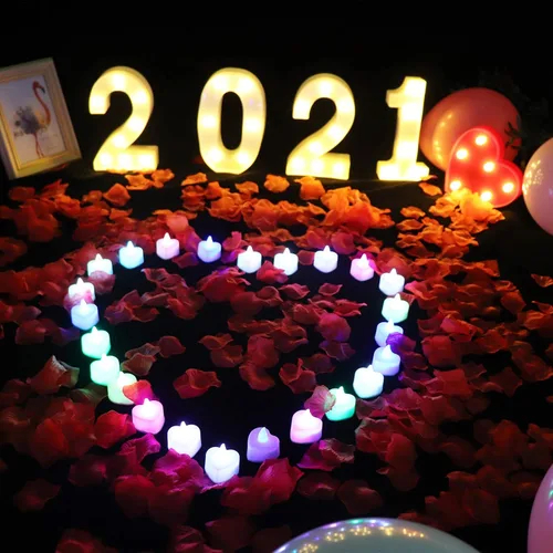 Vista 8 de AUSAYE Letras con luces LED, alfabeto iluminado, luz nocturna para el hogar, bar, fiesta, boda, cumpleaños, decoración de cumpleaños, funciona