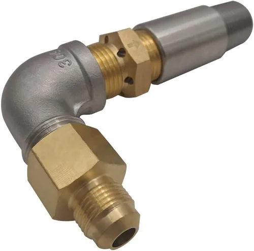 Vista 5 de MENSI Válvula pulverizadora de boquilla mezcladora de aire de 1/2 pulgada para fogata de gas propano en acero inoxidable, latón