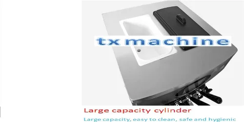 Vista 6 de TXMACHINE® Máquina de helado suave, máquinas comerciales de helados, 3 sabores diferentes, máquina de helado vertical con panel de limpieza