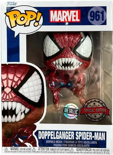 Vista 2 de Funko Marvel Pop! Doppelganger Spider-Man Vinilo Bobble-Head 2021 L.A. Comic Con exclusivo