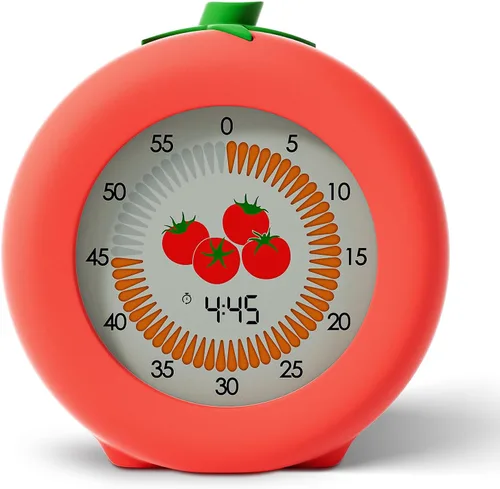 Vista 10 de Temporizador visual para niños, temporizador de ardilla de 299 minutos, temporizador digital con función de pausa, reloj y alarma para aula
