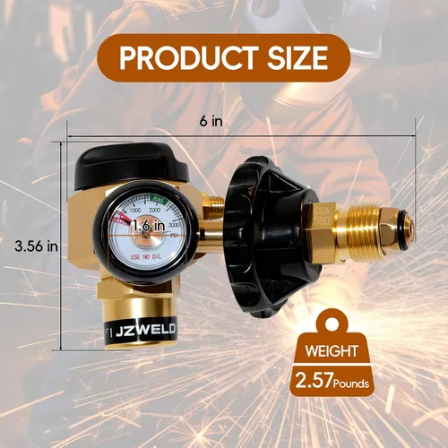 Vista 2 de Regulador de purga de nitrógeno VN-500, válvula de control de purga de nitrógeno de alta precisión con presión de prueba de 500 PSI, control