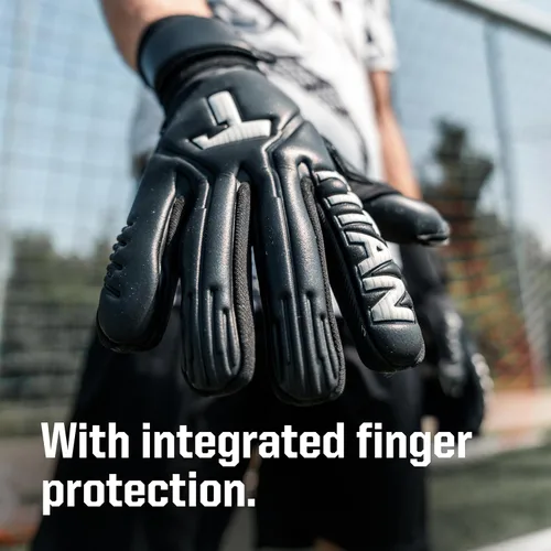 Vista 2 de T1TAN Guantes de portero profesional leyenda, protección de dedos, talla 6-11, guante de portero para adultos y jóvenes, fútbol