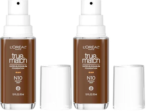 Vista 154 de L'Oreal Paris True Match - Base líquida supermezclable, maquillaje de base líquida de cobertura media, C0.5, ligero, 1 onza líquida