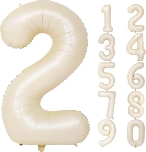 Vista 108 de Globos gigantes de números negros de 40 pulgadas, globos de aluminio de Mylar con helio para cumpleaños, globo número 0 para decoración de fiestas