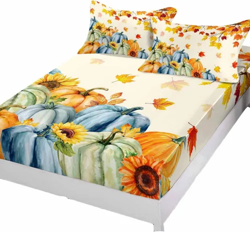 Vista 11 de Happy Easter - Juego de sábanas bajeras tamaño individual con diseño de conejo floral con mariposa, 2 sábanas y fundas de almohada, 1 colcha Beige