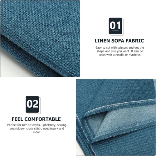 Vista 8 de VICASKY Tela Lino Naturaleza Costura Paño de mesa Prendas Bordado Cruz DIY Artesanías Accesorios para Confección Faldas Bolsa de arpillera Tapicería
