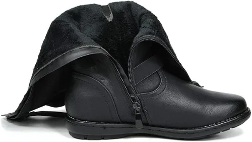 Vista 5 de DREAM PAIRS - Botas de invierno altas hasta la rodilla con forro de piel sintética para mujer