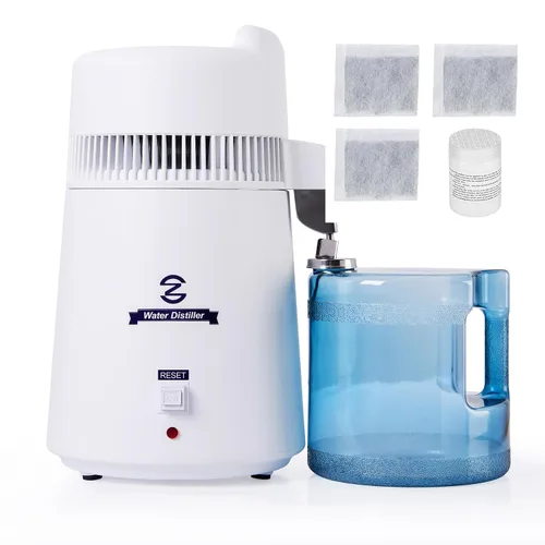 Vista 12 de CO-Z Destilador de agua de 1.1 galones, máquina de agua destilada de 4L para encimera con olla de vidrio, purificador de agua destilada de 750W