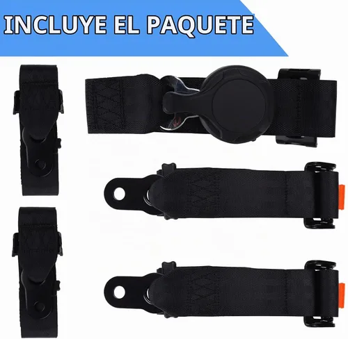 Vista 4 de Yakitoko Universal Arnés de Seguridad de 5 Puntos, 2 Pulgadas, Compatible con Go Kart, UTV, ATV, Carreras, Negro