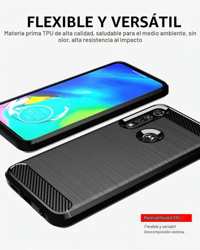 Vista 2 de MAIKEZI - Carcasa para Motorola G Power, 2020, incluye protector de pantalla HD, TPU suave, antiderrame Estuche de TPU cepillado