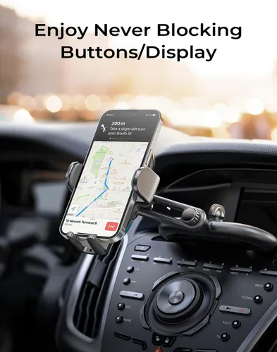 Vista 3 de LISEN - Soporte para teléfono de CD para coche Protect Your Car Interior Sturdy Car Phone Holder Mount Holds Your Phone Securely Even on Bumpy Road