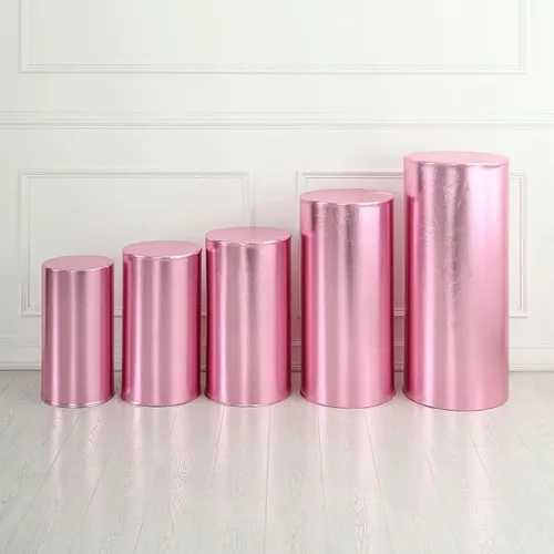 Vista 11 de Fundas para soportes de cilindro para fiestas, soportes de pedestal de cilindro, fundas elásticas de bronce, cubierta de pedestal de cilindro