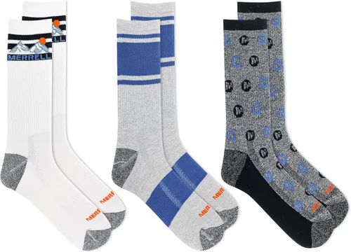 Vista 28 de Merrell Paquete de 3 calcetines de senderismo para mujer (pestaña de corte bajo/cuarto/tripulación)